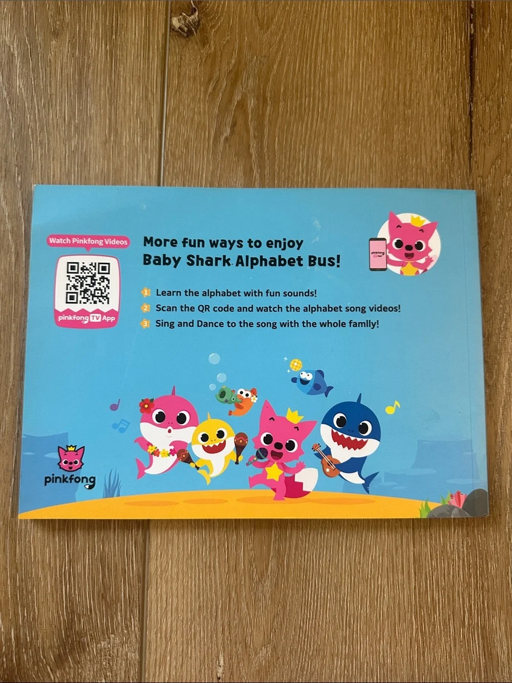 Pinkfong Baby Shark Yellow Alphabet Bus Learning Book for Kids